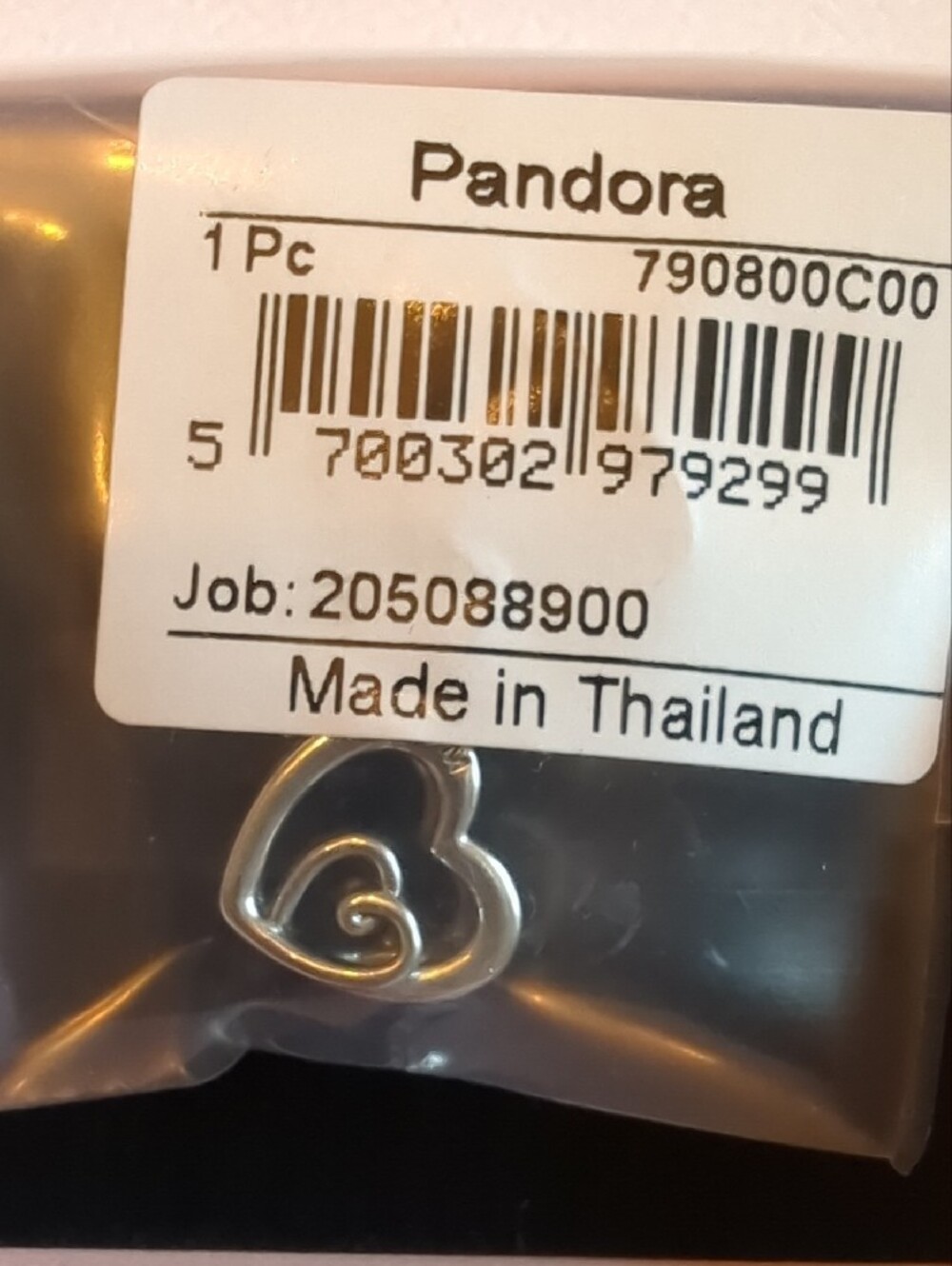 NIB Pandora Entwined Infinite Hearts Mom Charm - Picture 3 of 4